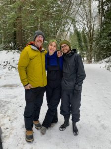 Family in the snow